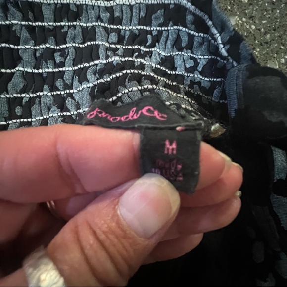 Fresh Produce Black and Silver Sleeveless Sundress | Vacation | Cotton | Casual - Picture 6 of 6